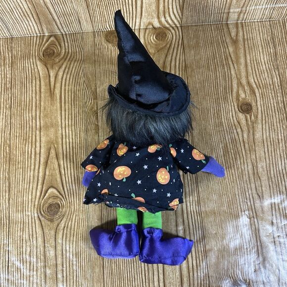 Vintage Applause Halloween Witches Plush Purple & Orange Lot Of 2 - Picture 14 of 15
